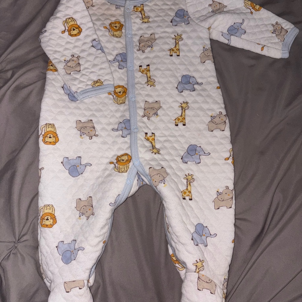 Animal Print Quilted Kids One Piece